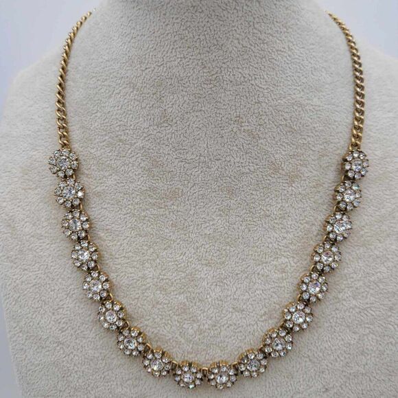 J Crew Delicate Clear Crystal Necklace - Picture 1 of 9